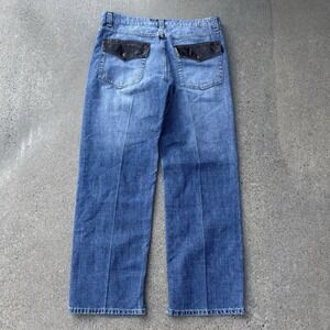 Karl Kani Gold Light Wash Jeans Men's 38 Baggy Wide Leg 90s Hip Hop READ